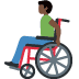 👨🏿‍🦽 man in manual wheelchair: dark skin tone display on Twitter